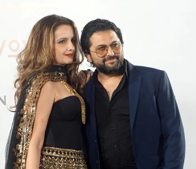 Farhan Furniturewala and his wife Laila Khan Furniturewalla