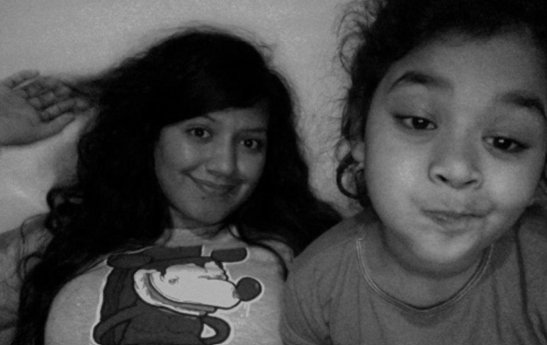 Jasmine Masih with her daughter