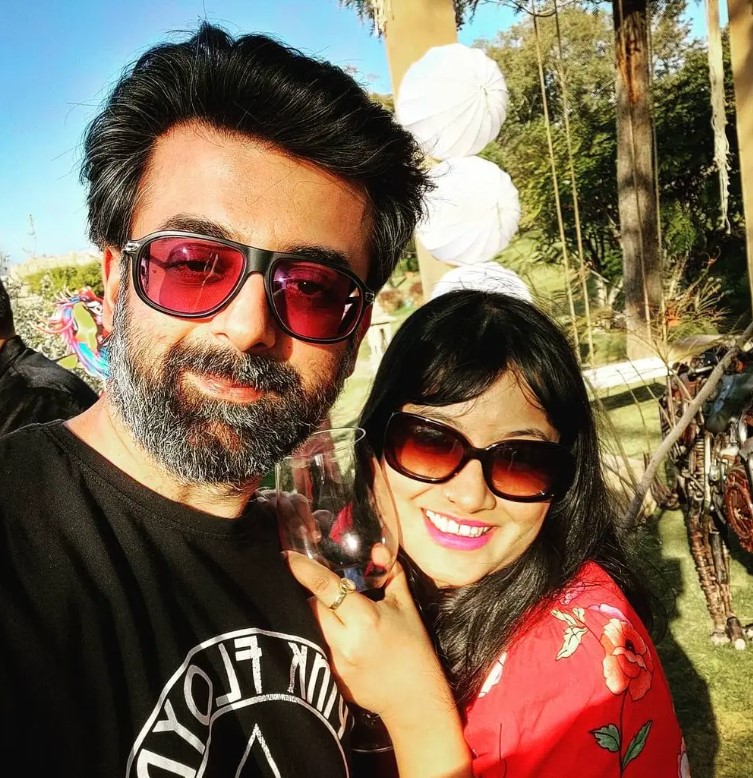Karan Talreja with his wife