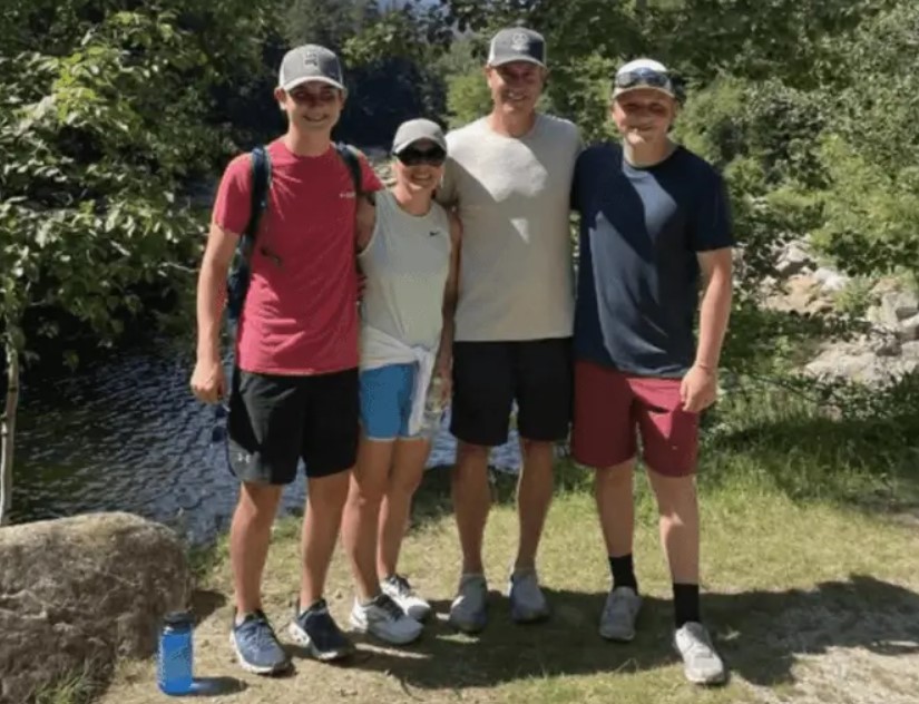 Megan Kerrigan with her spouse and sons