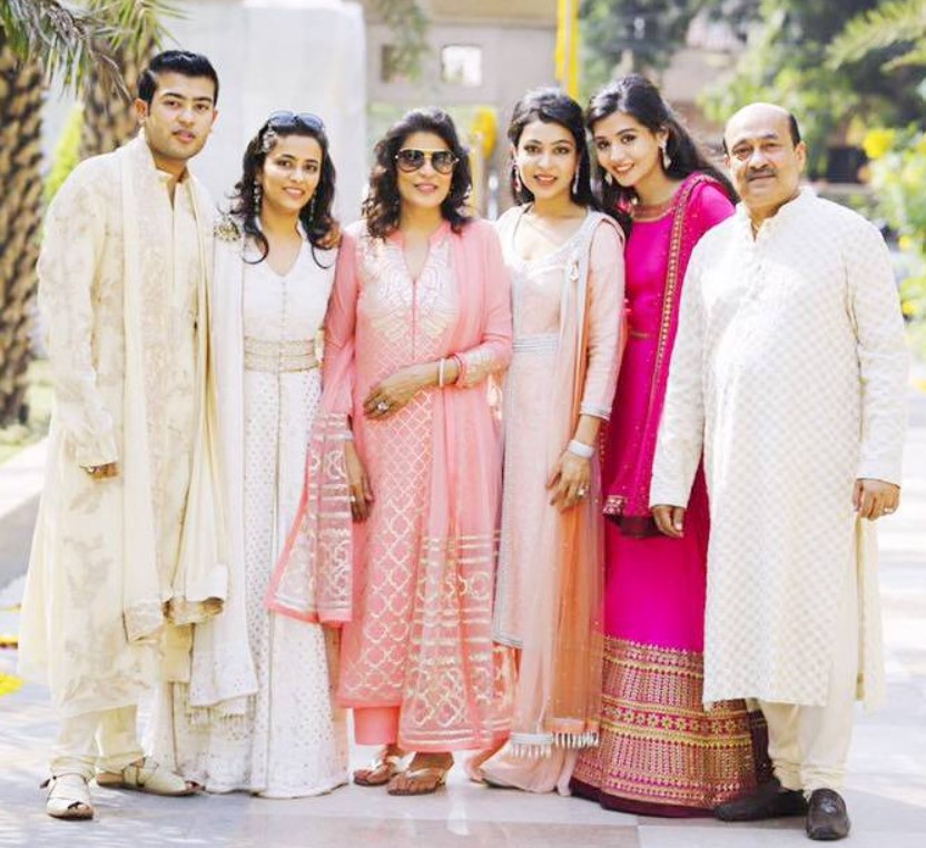 Natasha Jain Gambhir with her family