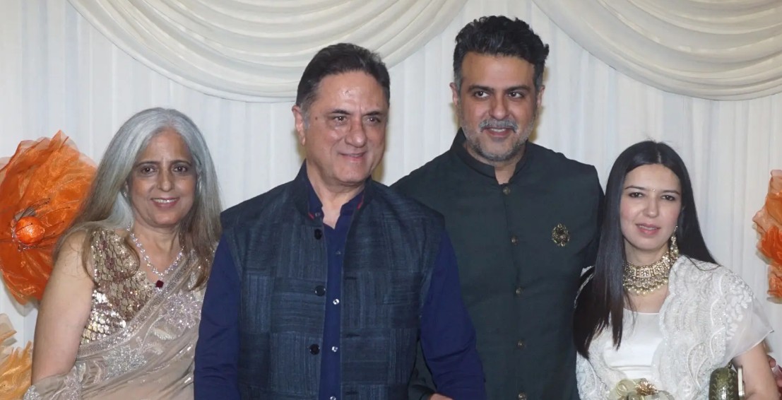 Pammi Baweja with her husband and kids