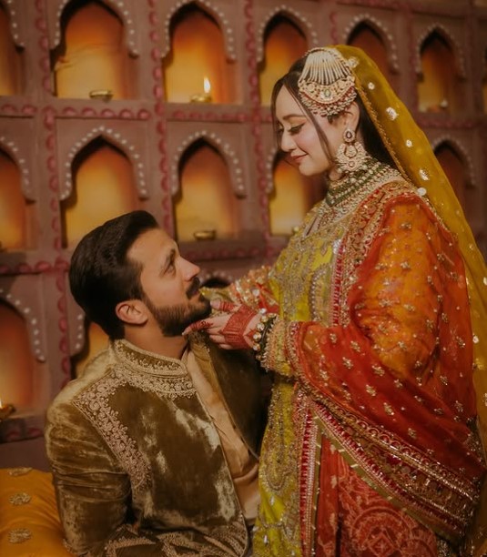 Rajab Butt with his wife