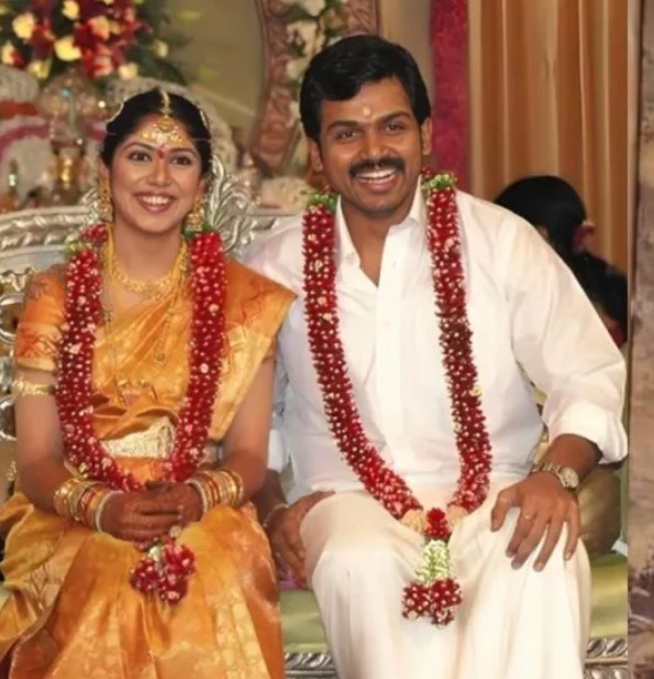 Ranjini Chinnaswamy and her husband's wedding image