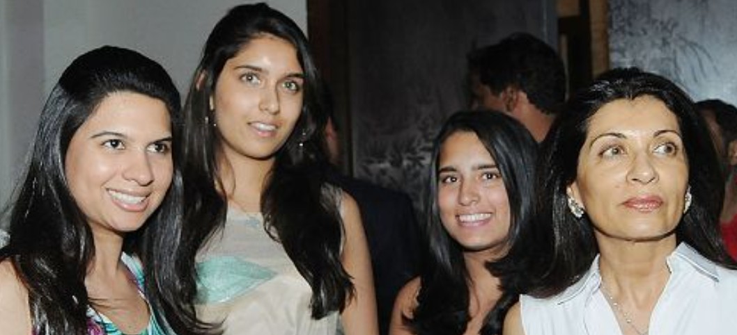 Rekha Mallya with her daughters