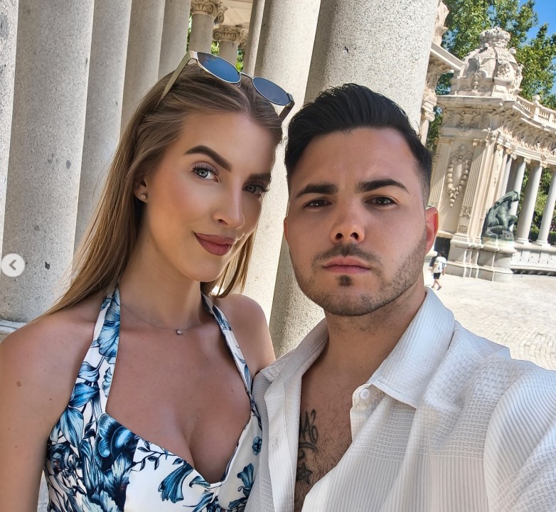 Silvia Rolek with her boyfriend