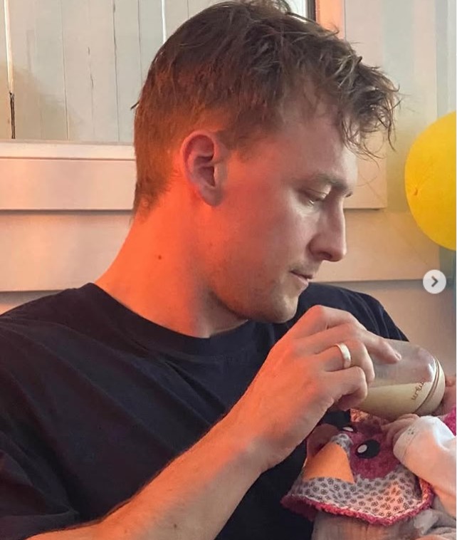 Brieuc Le Dantec with his kid
