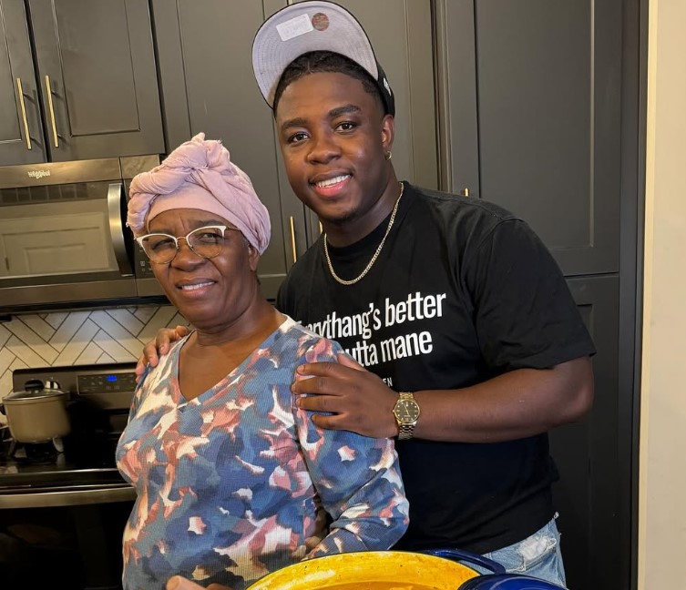 David Jean-Louis with his mother
