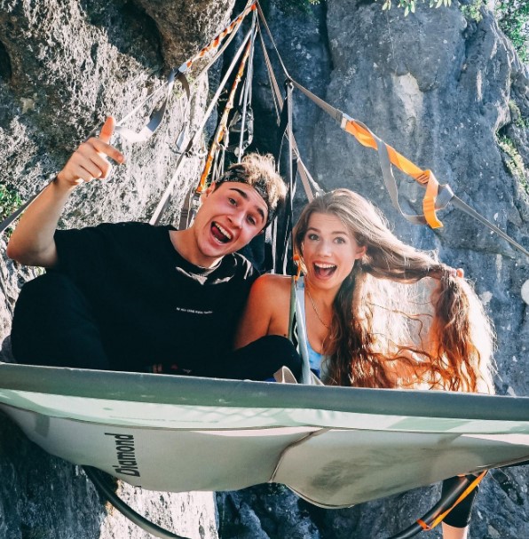 Fabian Maurice Baggeler with his girlfriend