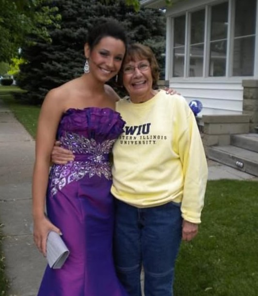 Jenna Barnard with her mother
