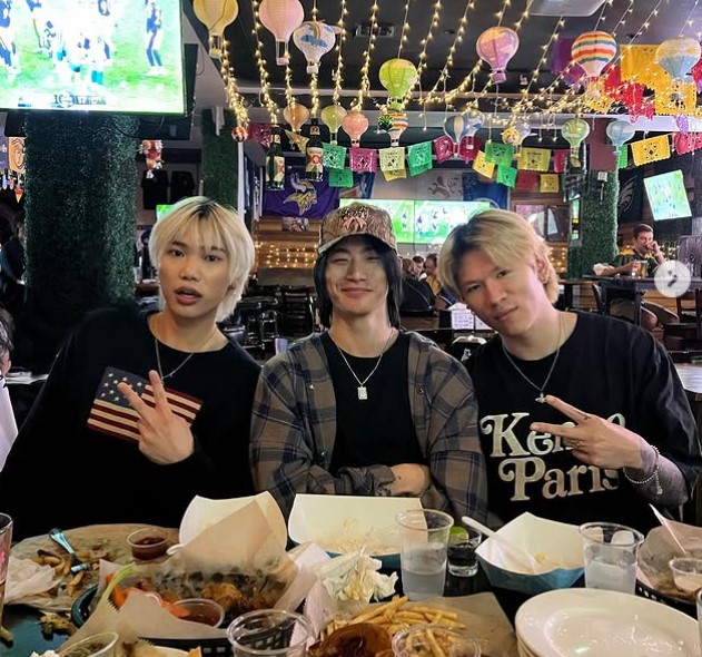 Justin Phan with his friends