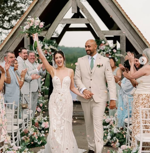 Maggie with her husband