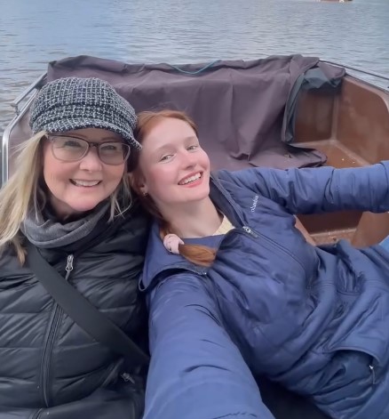 Savannah Moroder with her mom