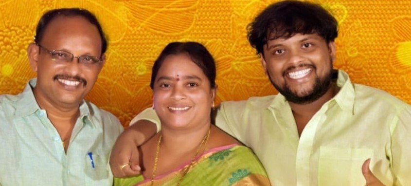 Tasty Teja with his parents