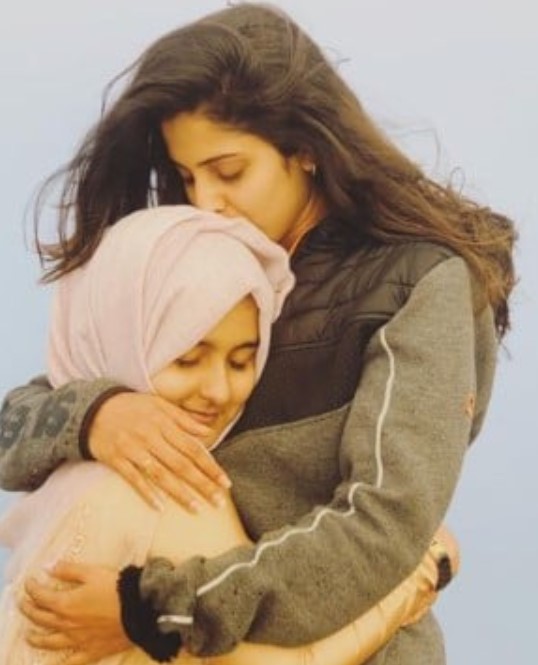 Ayesha with her sister
