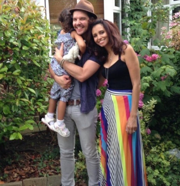 Mariama Goodman with her husband and daughter