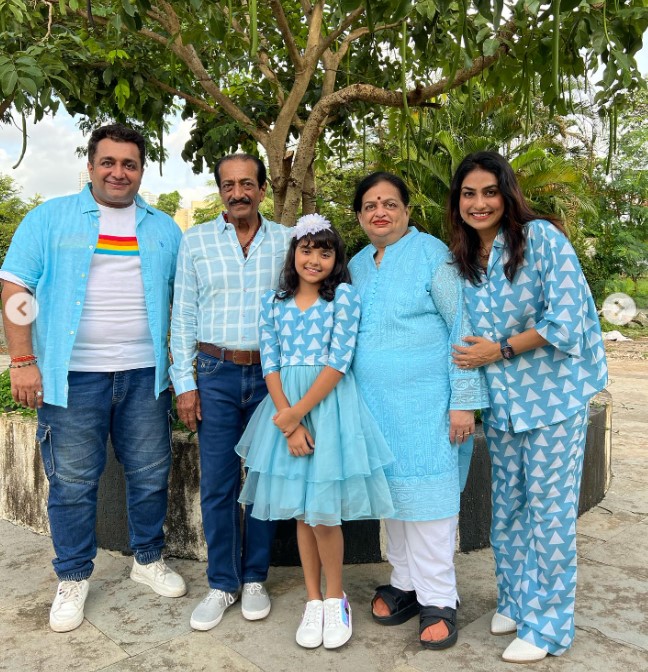 Niilam Paanchal with her family