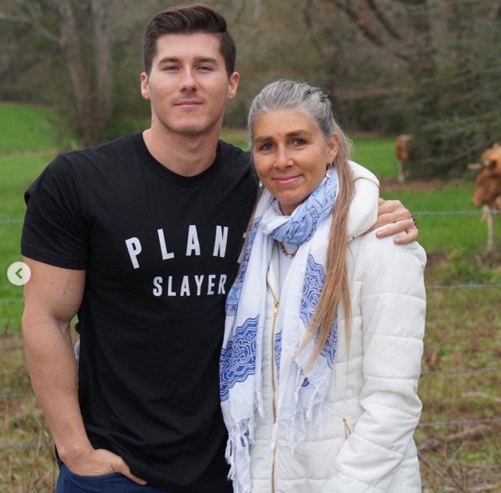 Nimai Delgado with his mom
