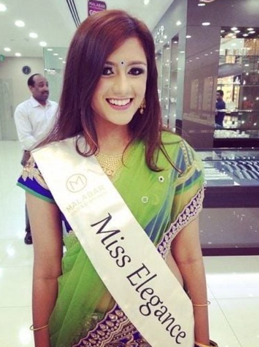 Nivaashiyni Krishnan after winning Miss Elegance