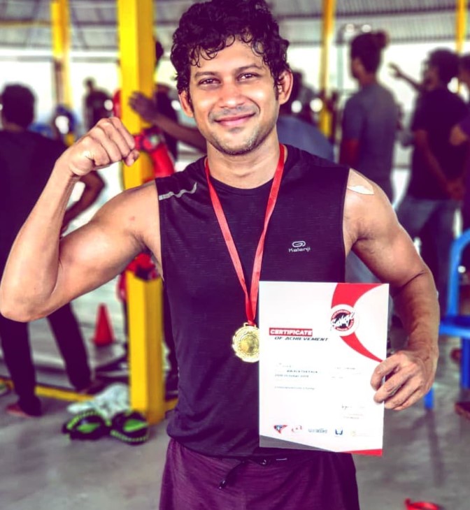 Som Shekar won gold medal in men's 65kg boxing match
