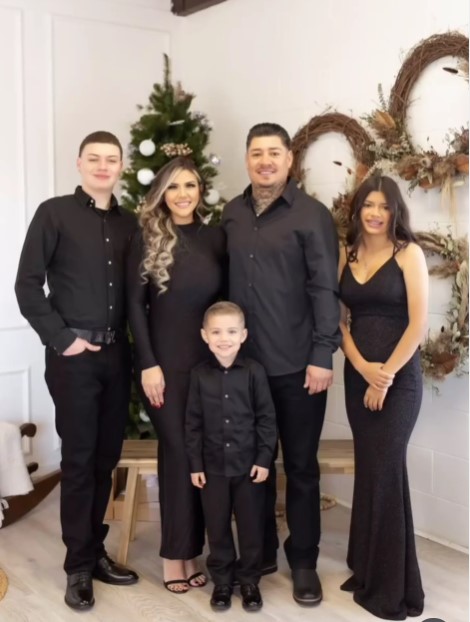 Davina Gutierrez with her family
