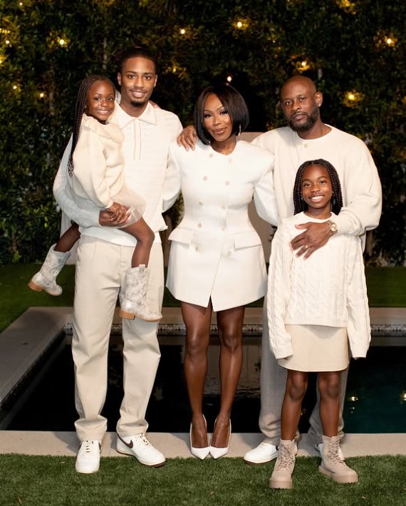 Kahlana Barfield with her husband and kids
