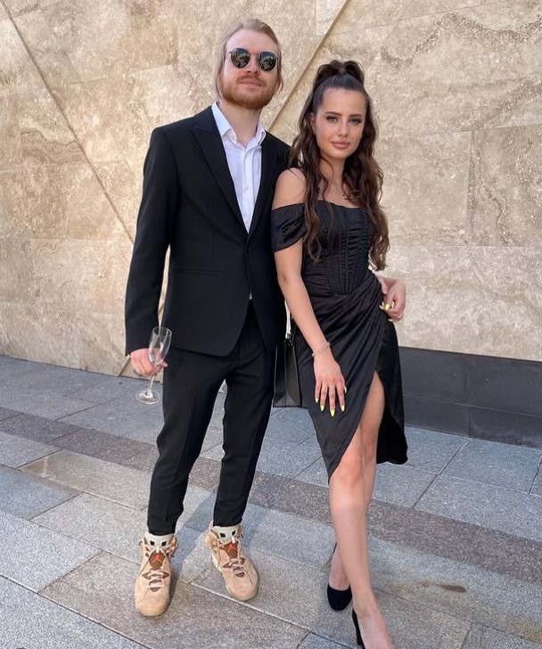 Polina Poposha with her husband