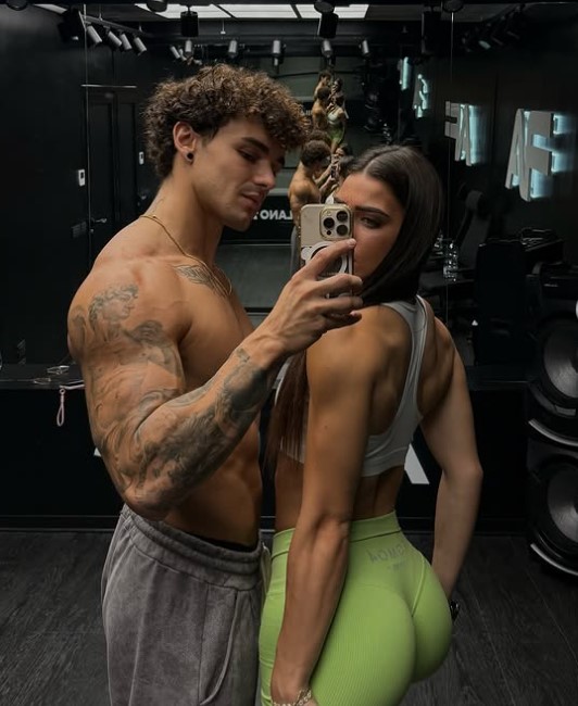 Yuri Pennisi with his girlfriend Stella Caldirola