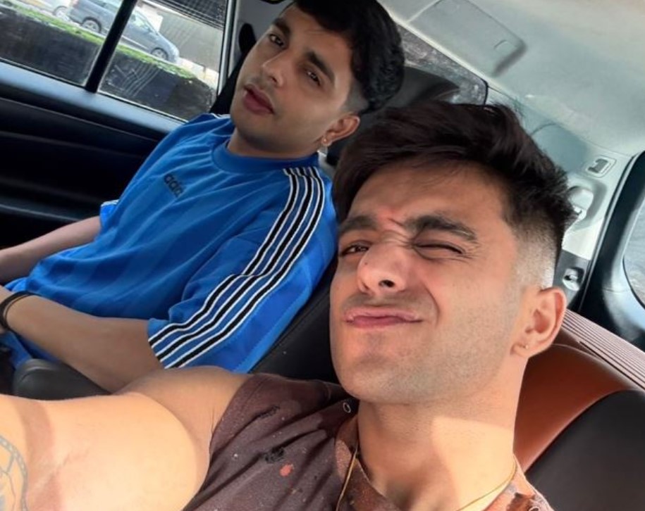 Aarush Bhola with his friend Varun Yadav aka Laila