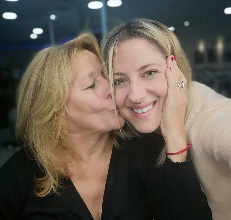 Gisella Cassettai with her mom