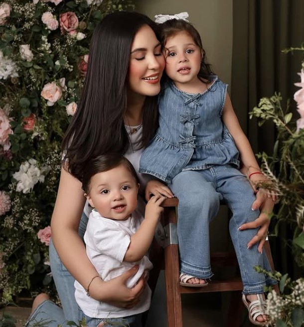 Norma Petris with her kids