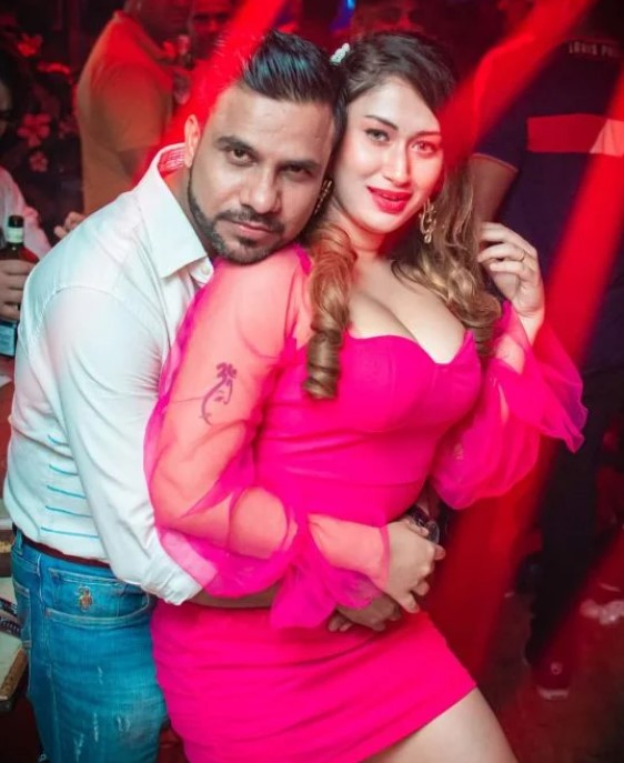 Priyanka Biswas with her husband