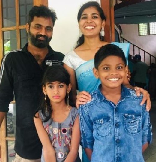 Rehana Fathima with her ex-husband and kids