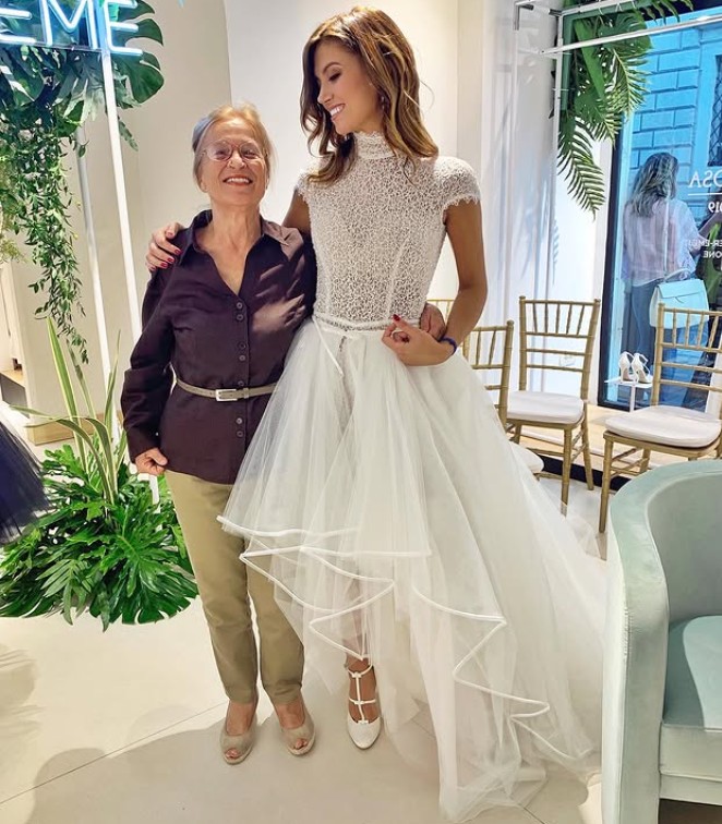 Roberta Mercurio Caldirola with her grandmother