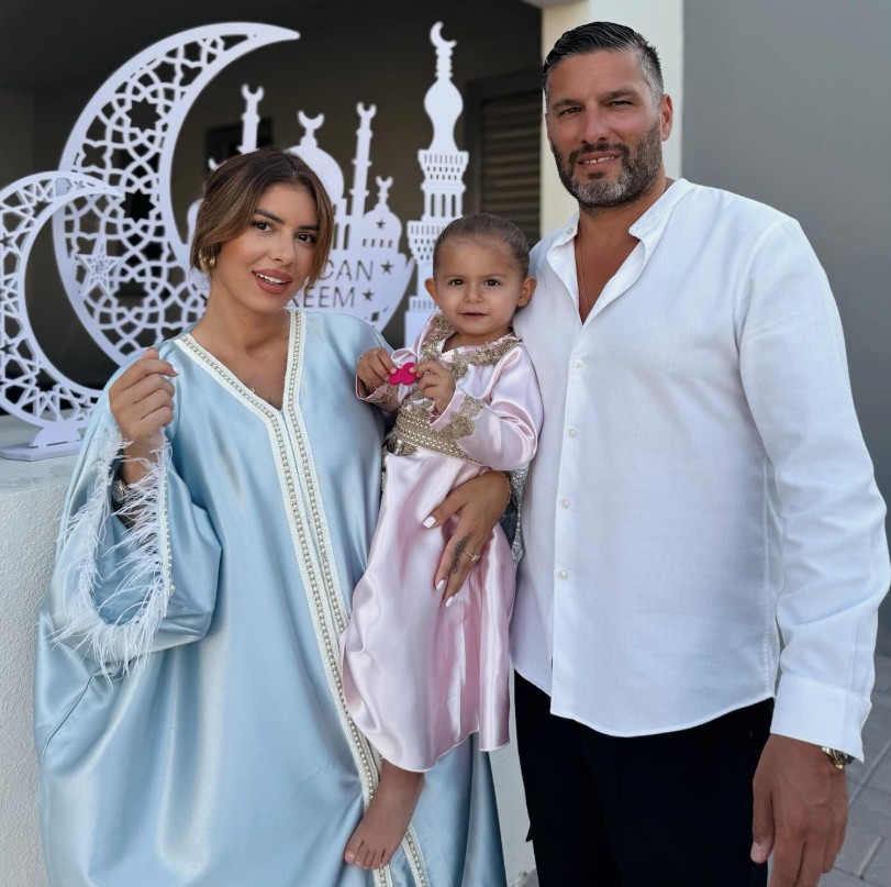 Sarah Lopez Martinez with her husband and daughter