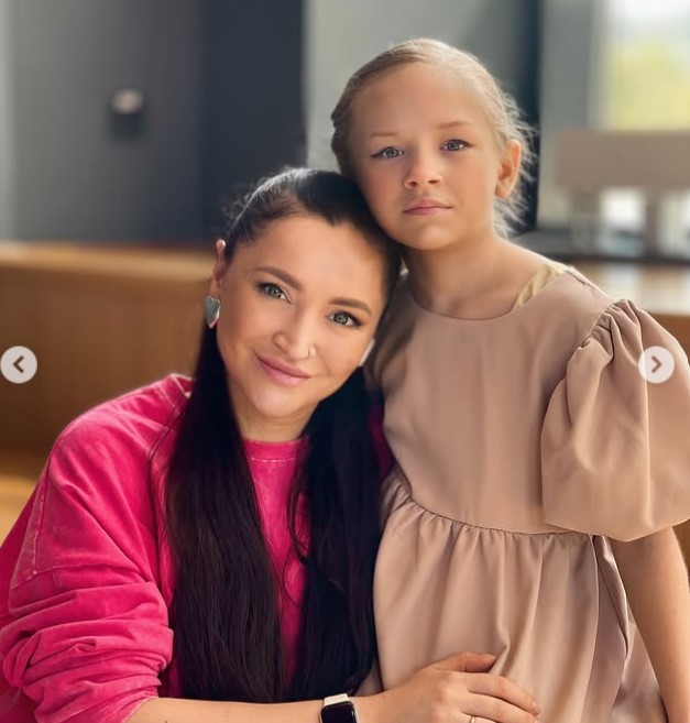 Anastasiya Golovinova with her daughter