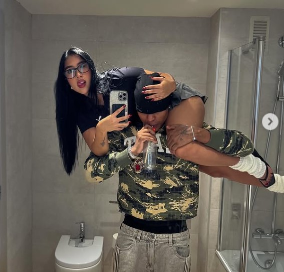 Jordan Hurtado with his girlfriend
