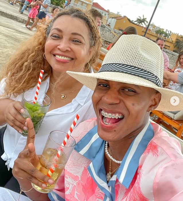 Jordan Hurtado with his mother
