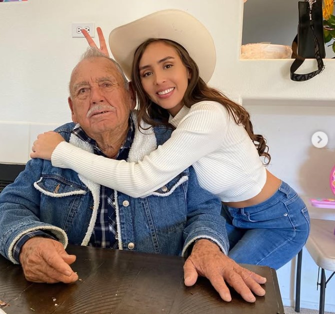 Kiarybel Lara with her grand father