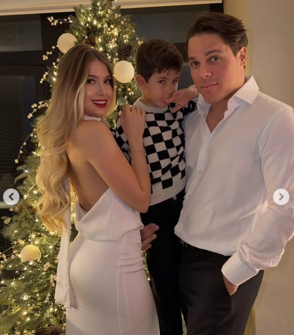 Liarys Hernandez with her husband Dr. Luis Alonso López and son
