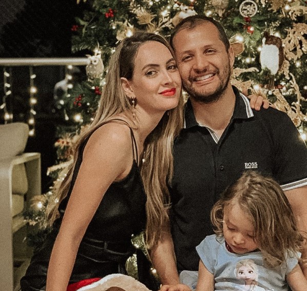Macry Velez with her husband and daughter