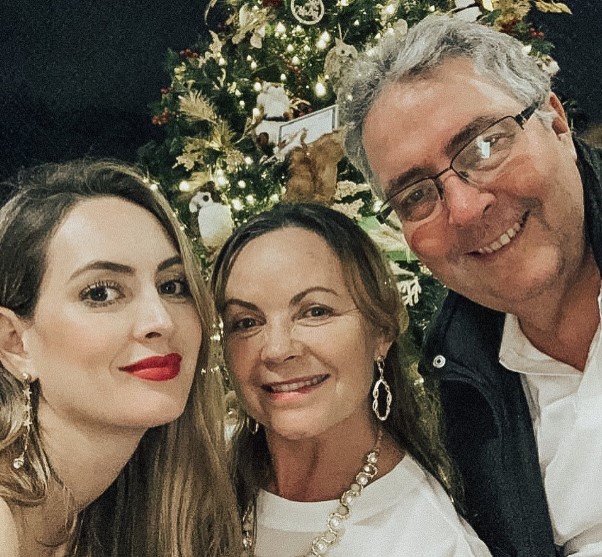 Macry Velez with her parents