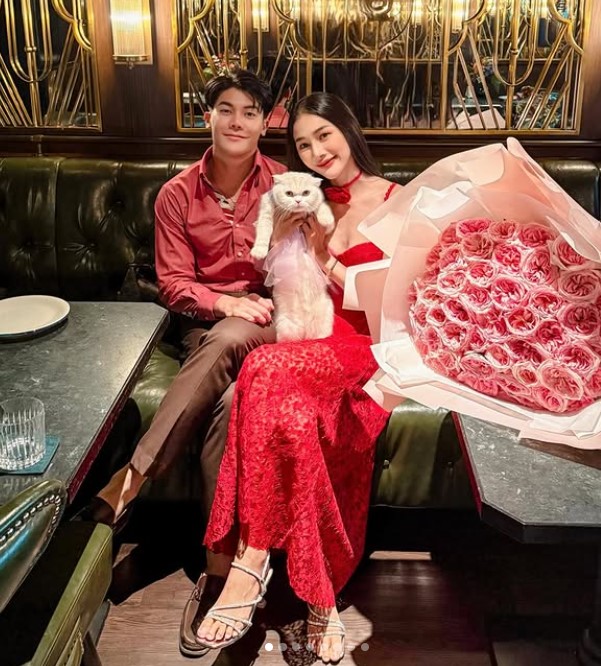 Nino Takuathung with his girlfriend