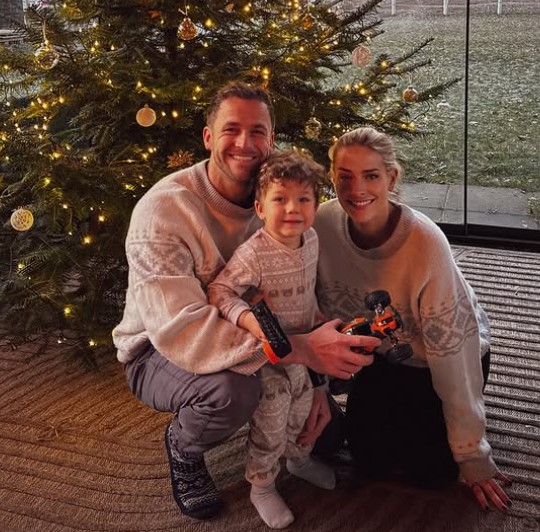 Philipp Stehler with his wife Vanessa Stehler and son