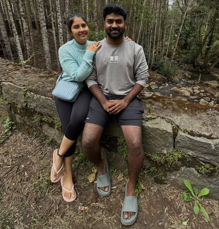 Sathya Sai Krishnan with her husband