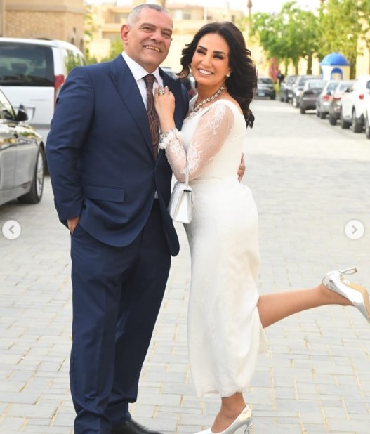 Amal Rizk with her husband