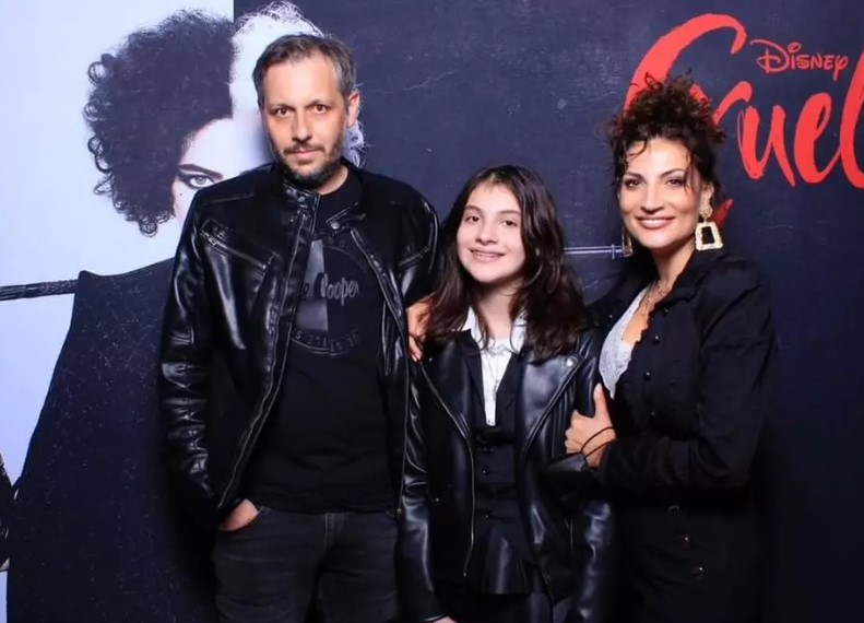 Ioana Ginghina with her ex-husband Cristi Pitulice and daughter