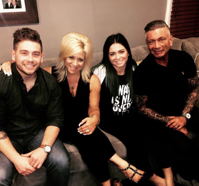 Larry Caputo with his ex-wife and kids