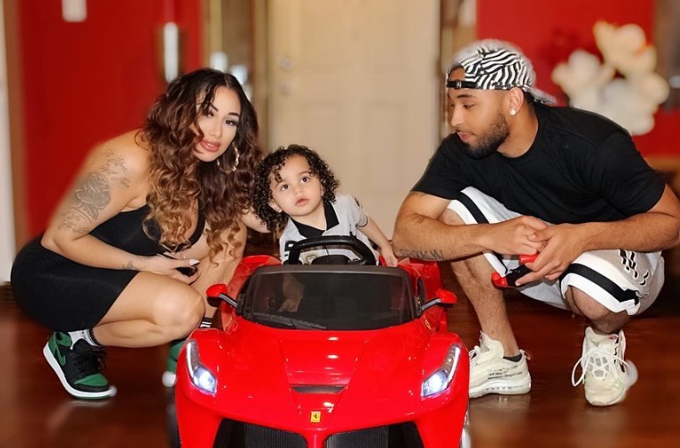 Jazzi with her partner and kid