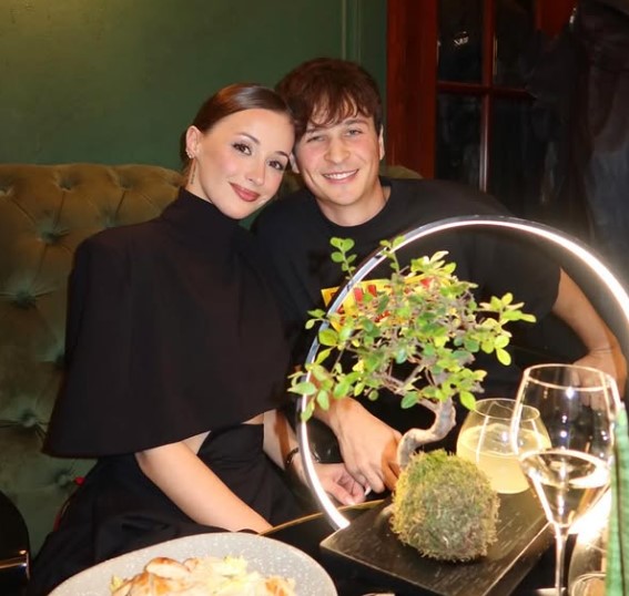 Kristina Durisova with her boyfriend
